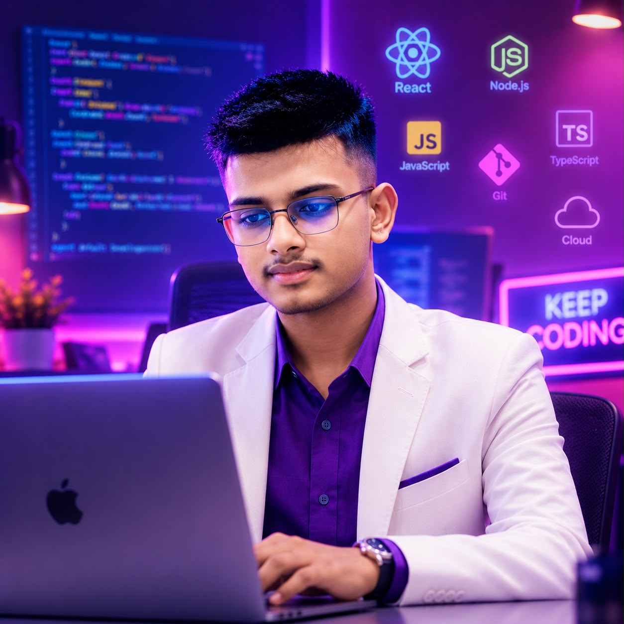 ET Mahin — Full Stack Developer at his workstation